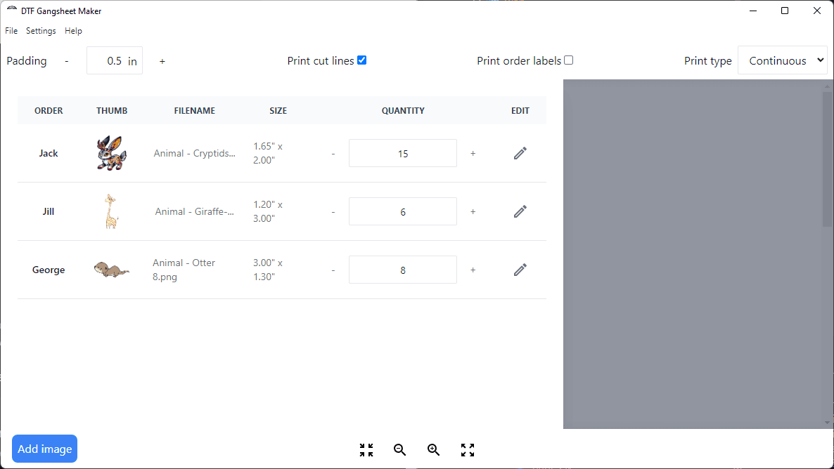 Gangsheet Maker Demo