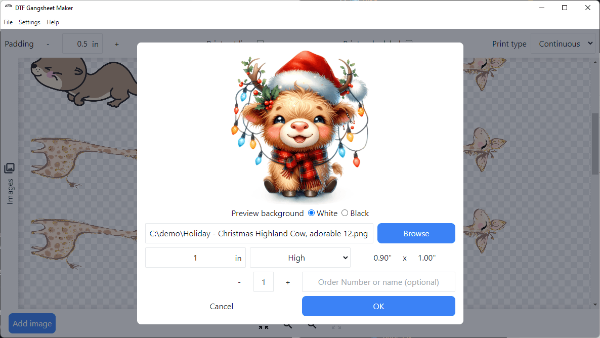 Gangsheet Maker Demo